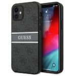 Guess GUHCP12S4GDGR iPhone 12 mini 5,4" grey hardcase 4G Stripe