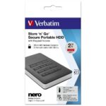 Portable external HDD Verbatim Store n Go with keyboard 2TB black 53403 - imagine 8