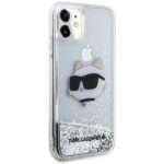 Karl Lagerfeld KLHCN61LNCHCS iPhone 11/XR silver hardcase Glitter Choupette Head - imagine 6