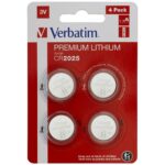 Verbatim Lithium Battery CR2025 3V 4pcs 49532 - imagine 3