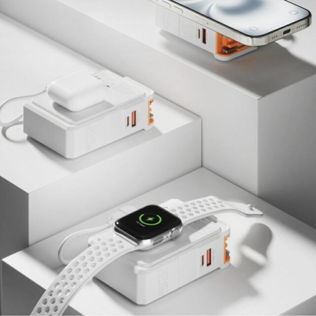 Hybrid charger 4smarts 6-in-1 USB-C/USB-A PD 22.5W with 10,000 mAh power bank, Qi wireless charging, - imagine 10