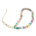 Guess Phone Strap GUSTPEAM multicolor Heishi Beads