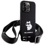 Karl Lagerfeld KLHCP15LSCBSCNK iPhone 15 Pro 6.1" hardcase black Crossbody Silicone Choupette - imagine 3