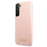 Guess GUHCS22MLSLMGPP S22+ S906 pink hardcase Silicone Script Metal Logo - imagine 2