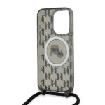 Karl Lagerfeld KLHMP15LHCKCKLCK iPhone 15 Pro 6.1" black hardcase IML Crossbody Monogram Karl - imagine 6