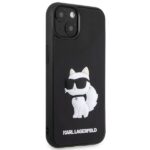 Karl Lagerfeld KLHCP14M3DRKHNK iPhone 14 Plus / 15 Plus 6.7" black hardcase Rubber Choupette 3 - imagine 4