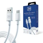3MK Hyper Cable USB-A to USB-C 5A 60W1.2m white cable