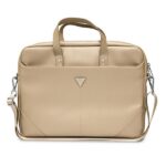 Guess Bag GUCB15PSATLE 16" beige Saffiano Triangle Logo