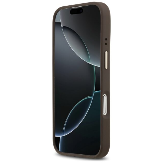 Case Guess Peony Hot Stamp MagSafe for iPhone 17 brown - imagine 5