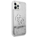 Guess GUHCP12MLG4GSI iPhone 12/12 Pro 6,1" silver hardcase 4G Big Liquid Glitter - imagine 4