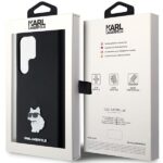 Karl Lagerfeld KLHCS24LSMHCNPK S24 Ultra S928 black hardcase Silicone Choupette Metal Pin - imagine 8