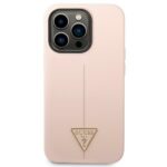 Guess GUHCP14LSLTGP iPhone 14 Pro 6,1" pink hardcase Silicone Triangle - imagine 3