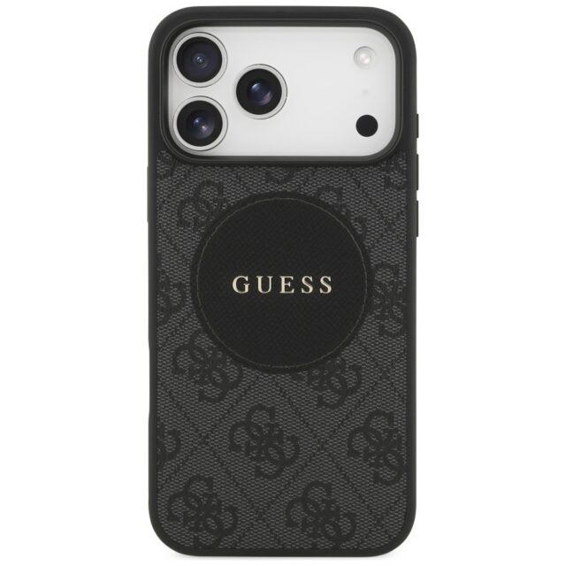 Case Guess 4G Circle Classic Logo        MagSafe for iPhone 17 Pro Max black - imagine 3