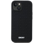 DKNY DKHCP15M3DRPWK iPhone 15 Plus / 14 Plus 6.7" black hardcase 3D Rubber Repeat Pattern - imagine 3