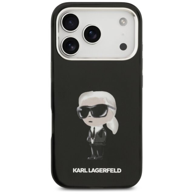 Karl Lagerfeld IML Aquarelle Karl & Logo MagSafe Case for iPhone 17 Pro Black - imagine 3