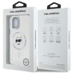 Karl Lagerfeld KLHMP12MHLSCHH iPhone 12  / 12 Pro 6.1" white hardcase IML Metal Choupette Head - imagine 8