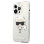 Karl Lagerfeld KLHCP13LKHTUGLS iPhone 13 Pro / 13 6,1" silver hardcase Glitter Karl`s Head - imagine 2