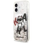 Karl Lagerfeld Liquid Glitter Choupette Logo MagSafe Case for iPhone 17 Clear - imagine 2