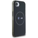 Case BMW IML Metal White Circle MagSafe for iPhone 16e black - imagine 4