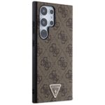 Guess GUHCS24LPGS4TDW S24 Ultra S928 brown hardcase Grip Stand 4G Triangle Strass - imagine 4