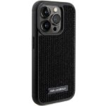 Karl Lagerfeld KLHCP15LHDSPLK iPhone 15 Pro 6.1" black hardcase Rhinestone Logo Metal Plate - imagine 4