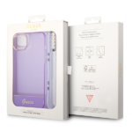Guess GUHCP14SHGCOHU iPhone 14 / 15 / 13 6.1" purple hardcase Translucent Pearl Strap - imagine 7