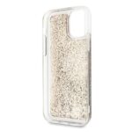 Karl Lagerfeld KLHCN58TRKSGO iPhone 11 Pro gold Glitter Signature - imagine 4