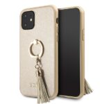 Guess GUHCN61RSSABE iPhone 11 6,1" / Xr beige  hard case Saffiano with ring stand