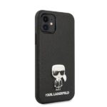 Karl Lagerfeld KLHCP12SIKMSBK iPhone12 mini 5,4" black hardcase Saffiano Ikonik Metal - imagine 5