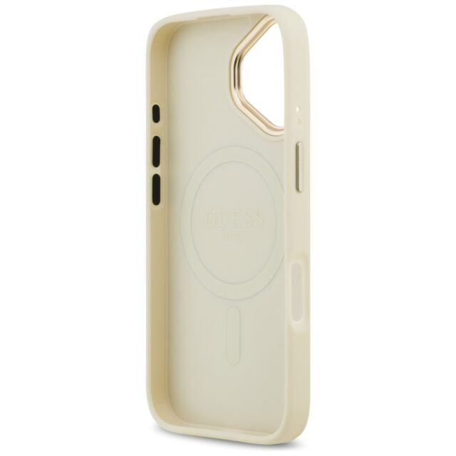 Case Guess Grained Strass Logo MagSafe for iPhone 17 beige - imagine 7