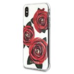 Guess GUHCPXROSTR iPhone X transparent hard case Flower Desire red rose - imagine 2