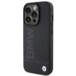 Case BMW BMHMP15LSLLBK iPhone 15 Pro 6.1" black MagSafe Leather Hot Stamp - imagine 2