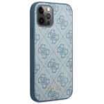 Guess GUHCP12MG4GFBL iPhone 12 / 12 Pro 6,1" blue hard case 4G Metal Gold Logo - imagine 4