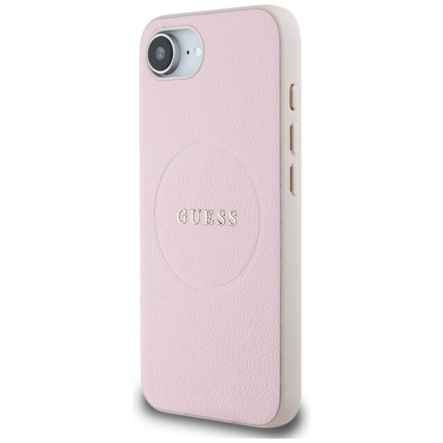 Case Guess Grained Ring MagSafe for iPhone 16e pink - imagine 2