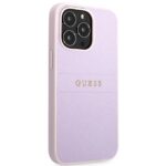 Guess GUHCP13LPSASBPU iPhone 13 Pro / 13 6,1" purple Saffiano Hot Stamp & Metal Logo - imagine 4