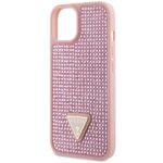 Guess GUHCP14SHDGTPP iPhone 14 / 15 / 13 6.1" pink hardcase Rhinestone Triangle - imagine 6