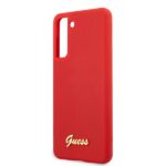 Guess GUHCS21MLSLMGRE S21+ G996 red hardcase Silicone Script Metal Logo - imagine 6