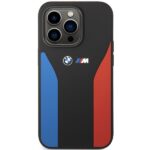 BMW BMHCP14L22SCSK case iPhone 14 Pro 6.1" black Silicone Blue&Red Stripes M Collection - imagine 5