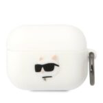Karl Lagerfeld KLAPRUNCHH AirPods Pro cover white Silicone Choupette Head 3D