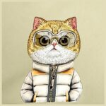 Nimmy Crossbody khaki Cool&Cute 2.0 Cat - imagine 3