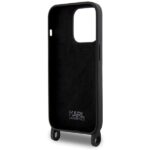 Karl Lagerfeld KLHCP15XSCBSKNK iPhone 15 Pro Max 6.7" hardcase black Crossbody Silicone Ikonik - imagine 6