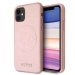 Guess GUHCN61RSSASRG iPhone 11 6,1" / Xr rose gold hard case Saffiano 4G Circle Logo