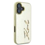 Karl Lagerfeld KLHCP16SPFMFBKMD iPhone 16 6.1" gold hardcase Metal Signature - imagine 4