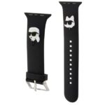 Karl Lagerfeld Strap KLAWLSLKCNK Apple Watch 42/44/45/49mm black strap 3D Rubber Karl&Choupett - imagine 3
