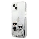 Karl Lagerfeld KLHCP13MGKCS 13 6,1" silver hardcase Liquid Glitter Karl&Choupette - imagine 2