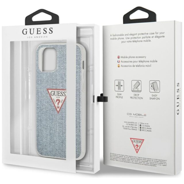 Guess GUHCP12LPCUJULLB iPhone 12 Pro Max 6,7"  light blue hardcase Jeans Collection - imagine 8