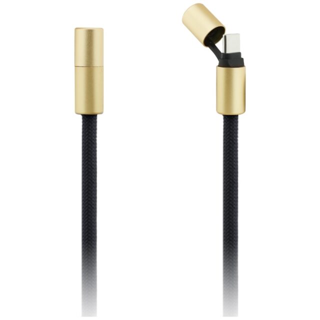 Cable Guess CBDY 4G Charm USB-C/USB-C 150cm black - imagine 3