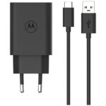 Charger wall Motorola TurboPower 33W USB-A with cable USB-A to USB-C 1m black - imagine 3
