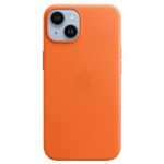 Case Apple MPP83ZM/A iPhone 14 / 15 / 13 6.1" orange Leather Case MagSafe