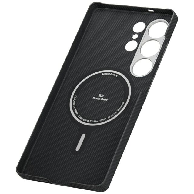 Case PITAKA Ultra-Slim MagSafe for Samsung Galaxy S25 Ultra black grey - imagine 10